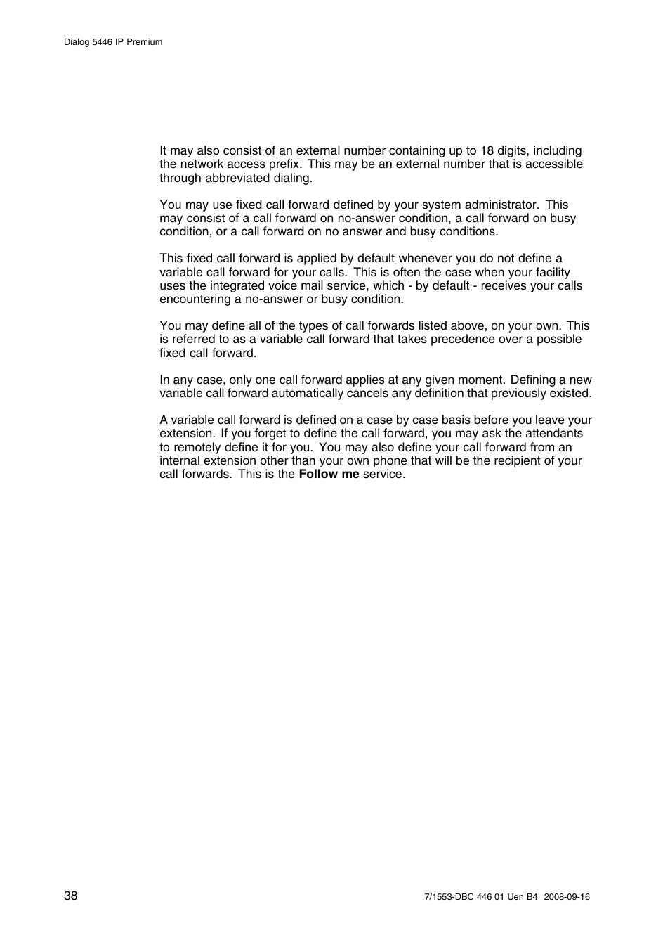 AASTRA 7446ip (5446ip) for MD Evolution User Guide EN User Manual | Page 44 / 106