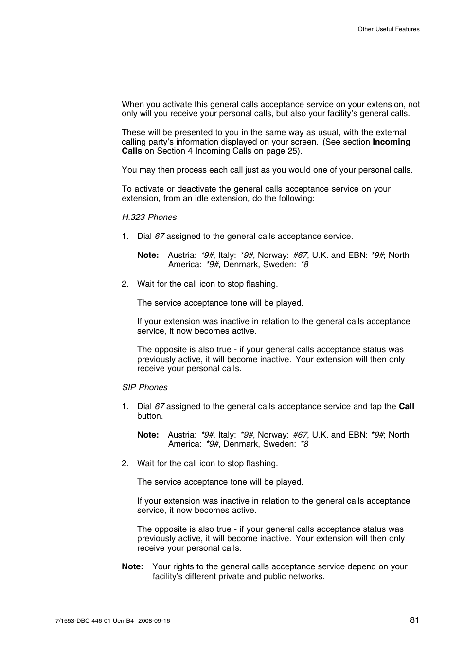 AASTRA 7446ip (5446ip) for MD Evolution User Guide EN User Manual | Page 87 / 106