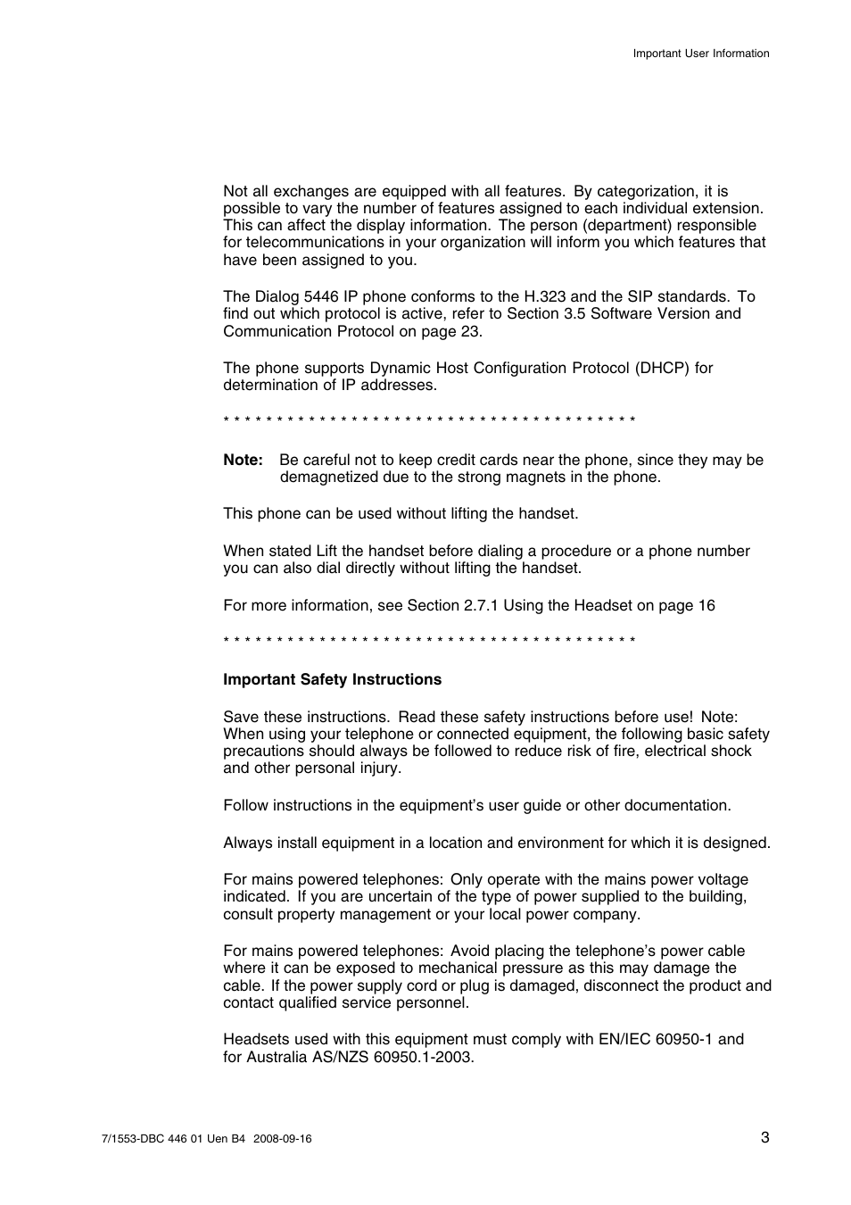 AASTRA 7446ip (5446ip) for MD Evolution User Guide EN User Manual | Page 9 / 106