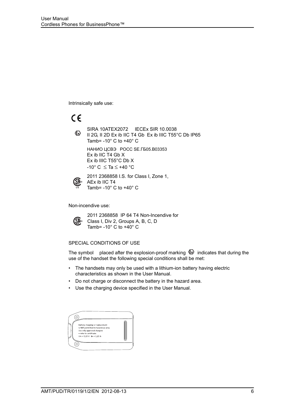 2 ex safety instructions | AASTRA DT4x3 for BusinessPhone User Guide EN User Manual | Page 12 / 96
