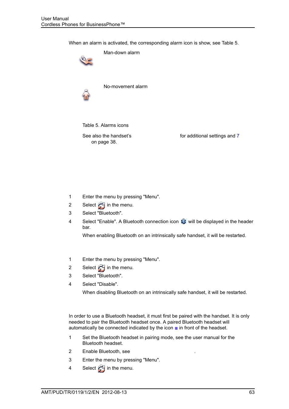 9 connections, 1 bluetooth | AASTRA DT4x3 for BusinessPhone User Guide EN User Manual | Page 69 / 96