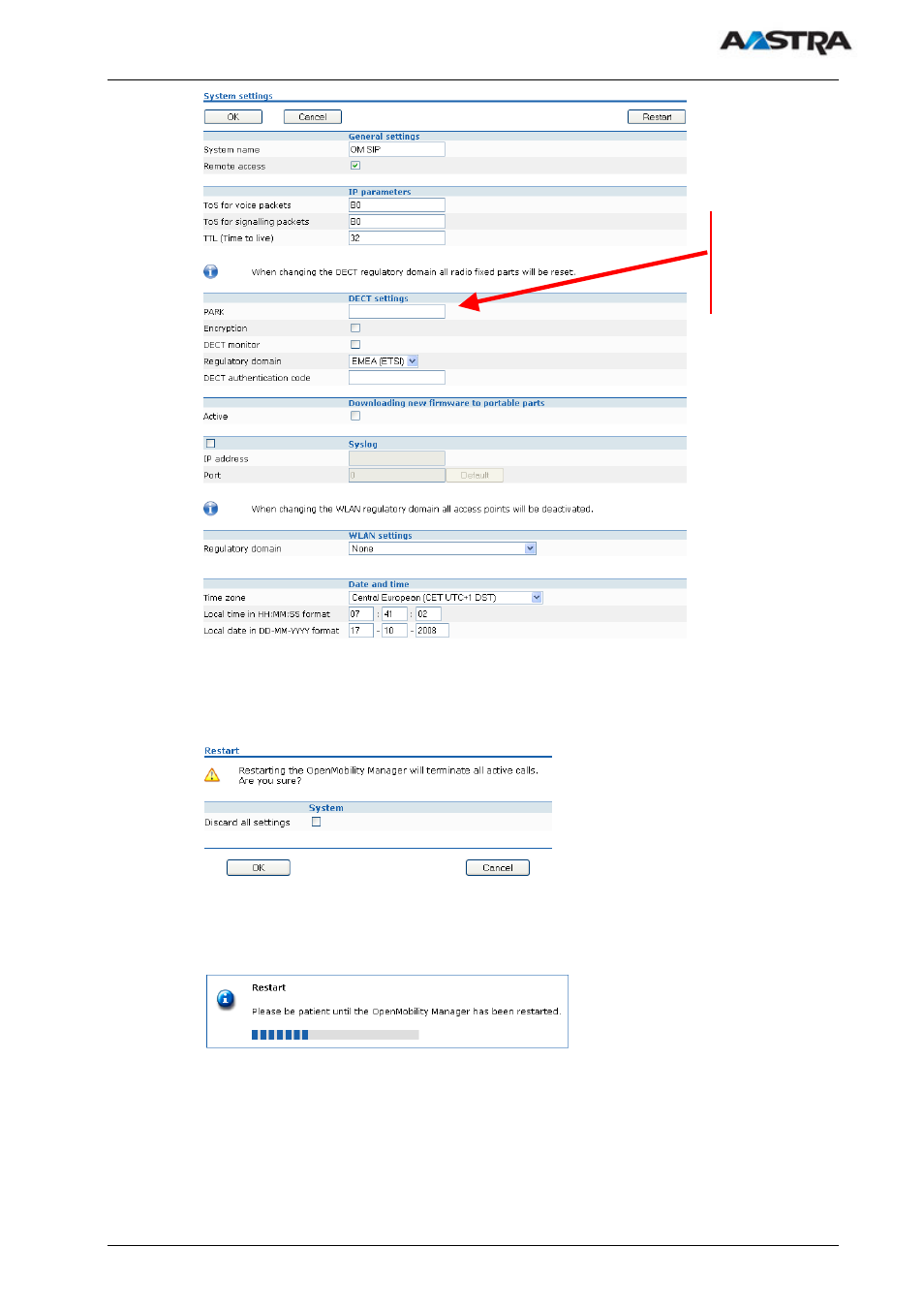 AASTRA SIP-DECT (Release 1.8)-Installation- and Administration Guide EN User Manual | Page 37 / 104