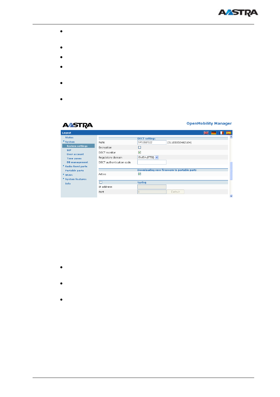 AASTRA SIP-DECT (Release 1.8)-Installation- and Administration Guide EN User Manual | Page 86 / 104