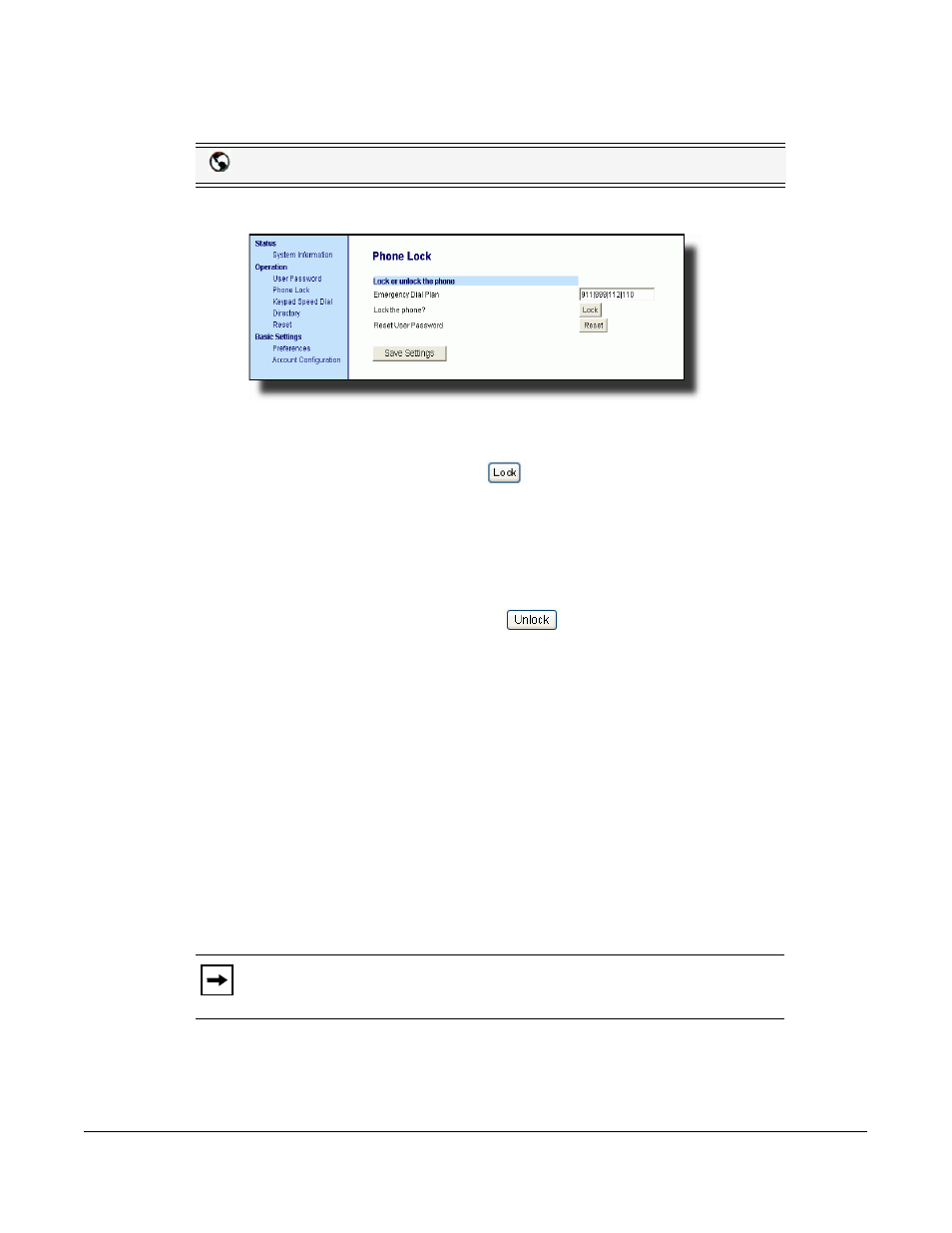 Lock the phone, Unlock the phone, Defining an emergency dial plan | Customizing your phone | AASTRA 6751i User Guide EN User Manual | Page 49 / 138