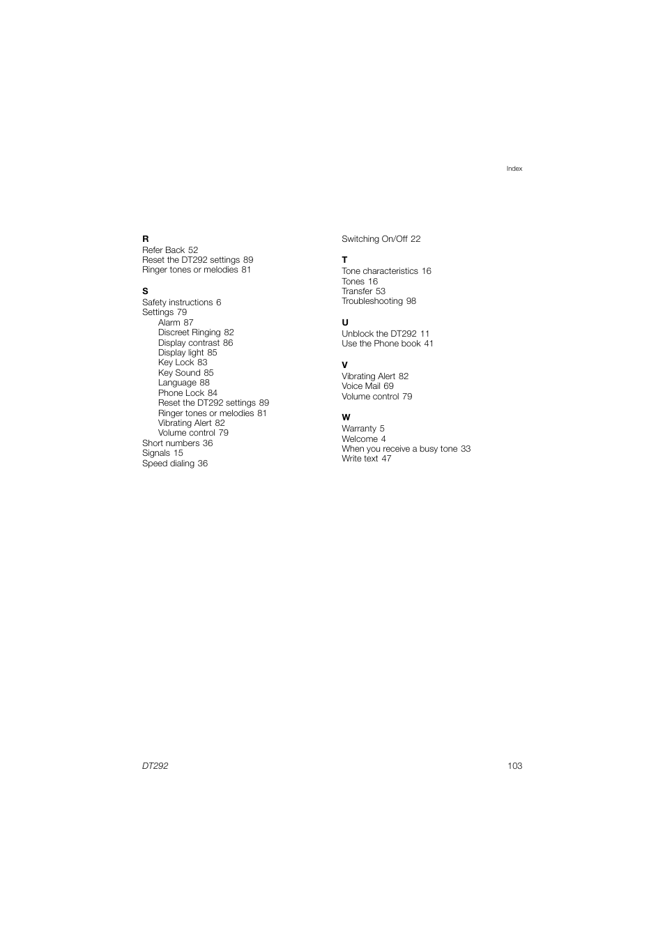 AASTRA DT292 for MX-ONE User Guide EN User Manual | Page 103 / 104