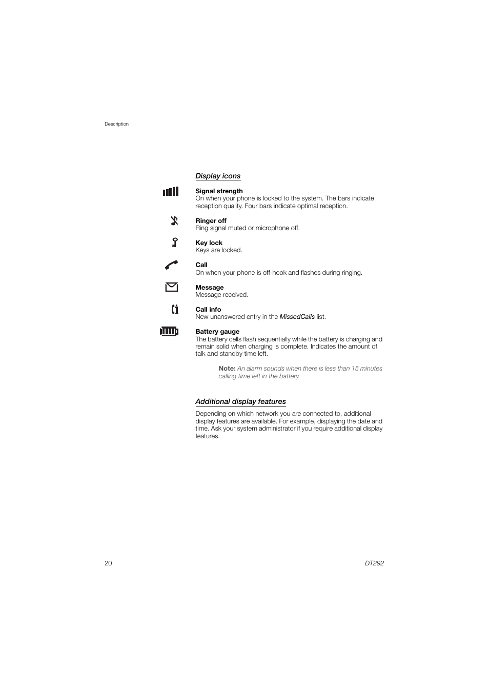 AASTRA DT292 for MX-ONE User Guide EN User Manual | Page 20 / 104