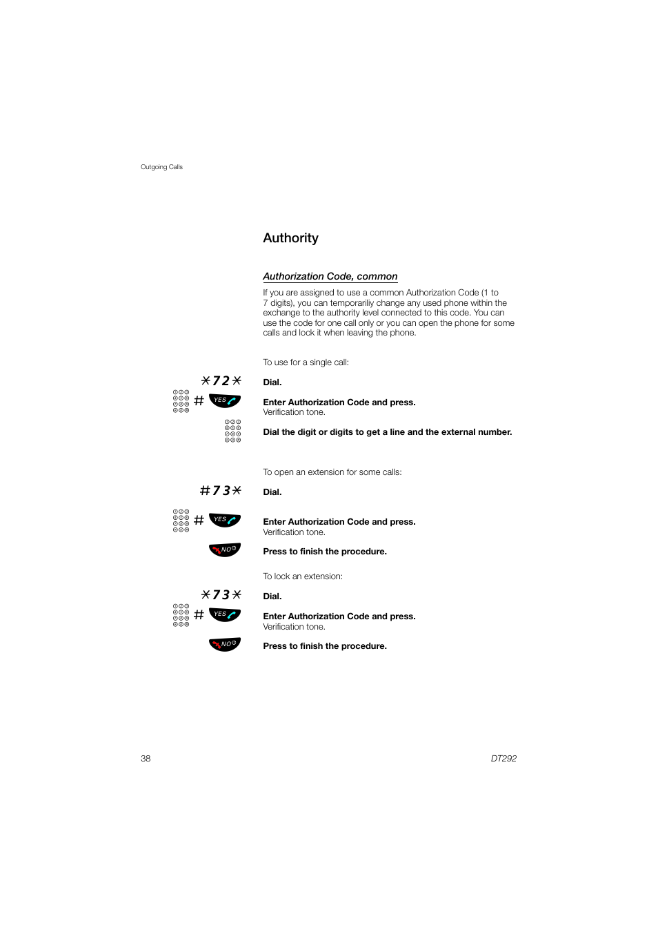 Authority, Z # ь ы | AASTRA DT292 for MX-ONE User Guide EN User Manual | Page 38 / 104