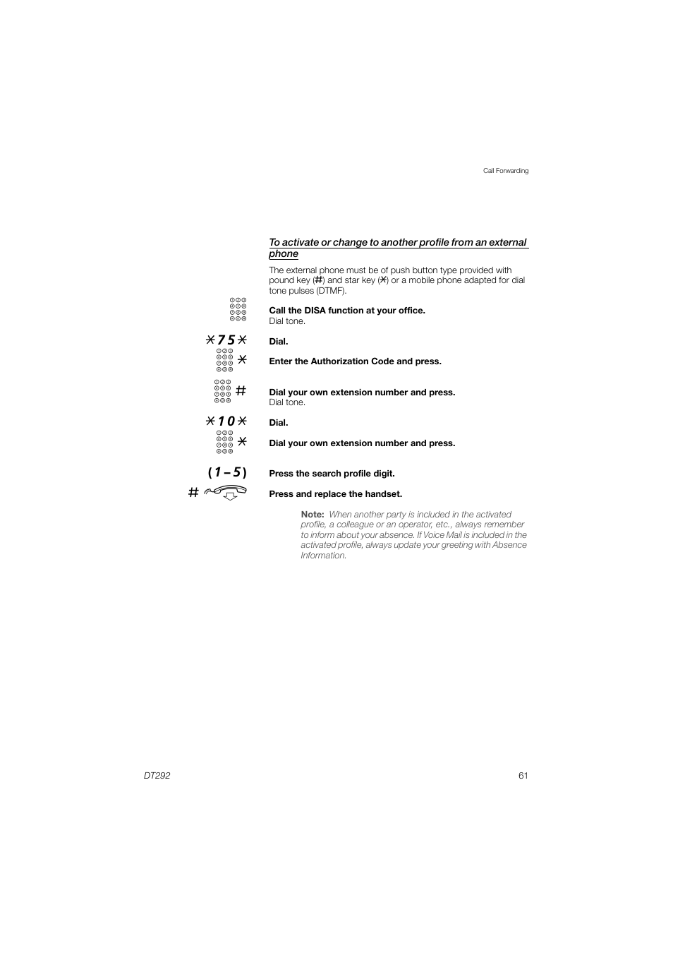 AASTRA DT292 for MX-ONE User Guide EN User Manual | Page 61 / 104
