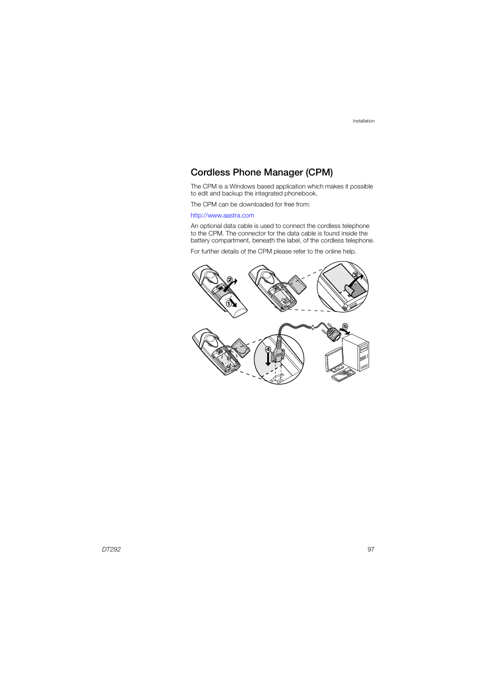 Cordless phone manager (cpm) | AASTRA DT292 for MX-ONE User Guide EN User Manual | Page 97 / 104