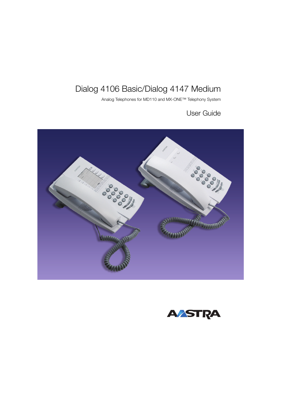 AASTRA 4147 Medium for MX-ONE (TSW) User Guide EN User Manual | 84 pages