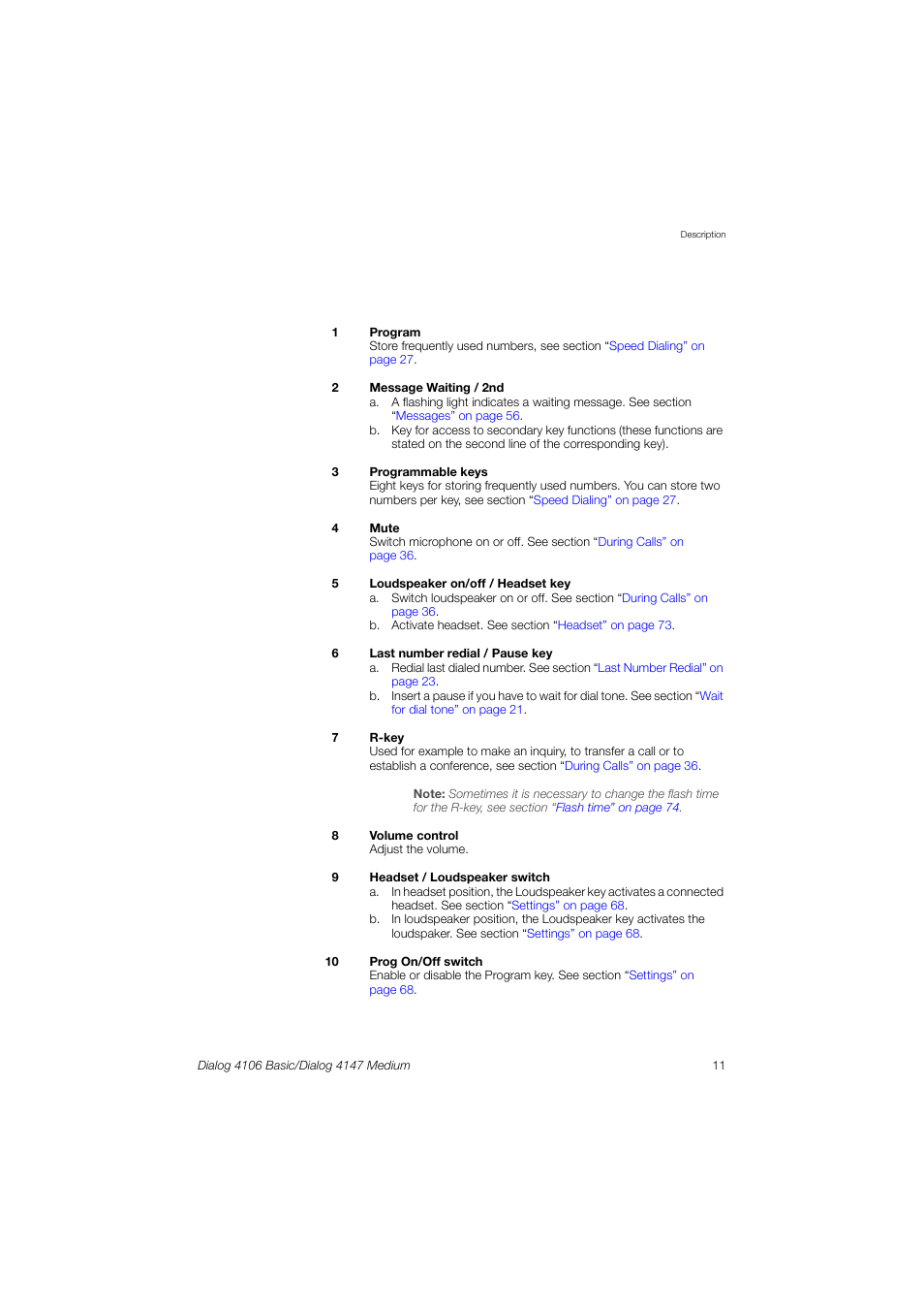 AASTRA 4147 Medium for MX-ONE (TSW) User Guide EN User Manual | Page 11 / 84