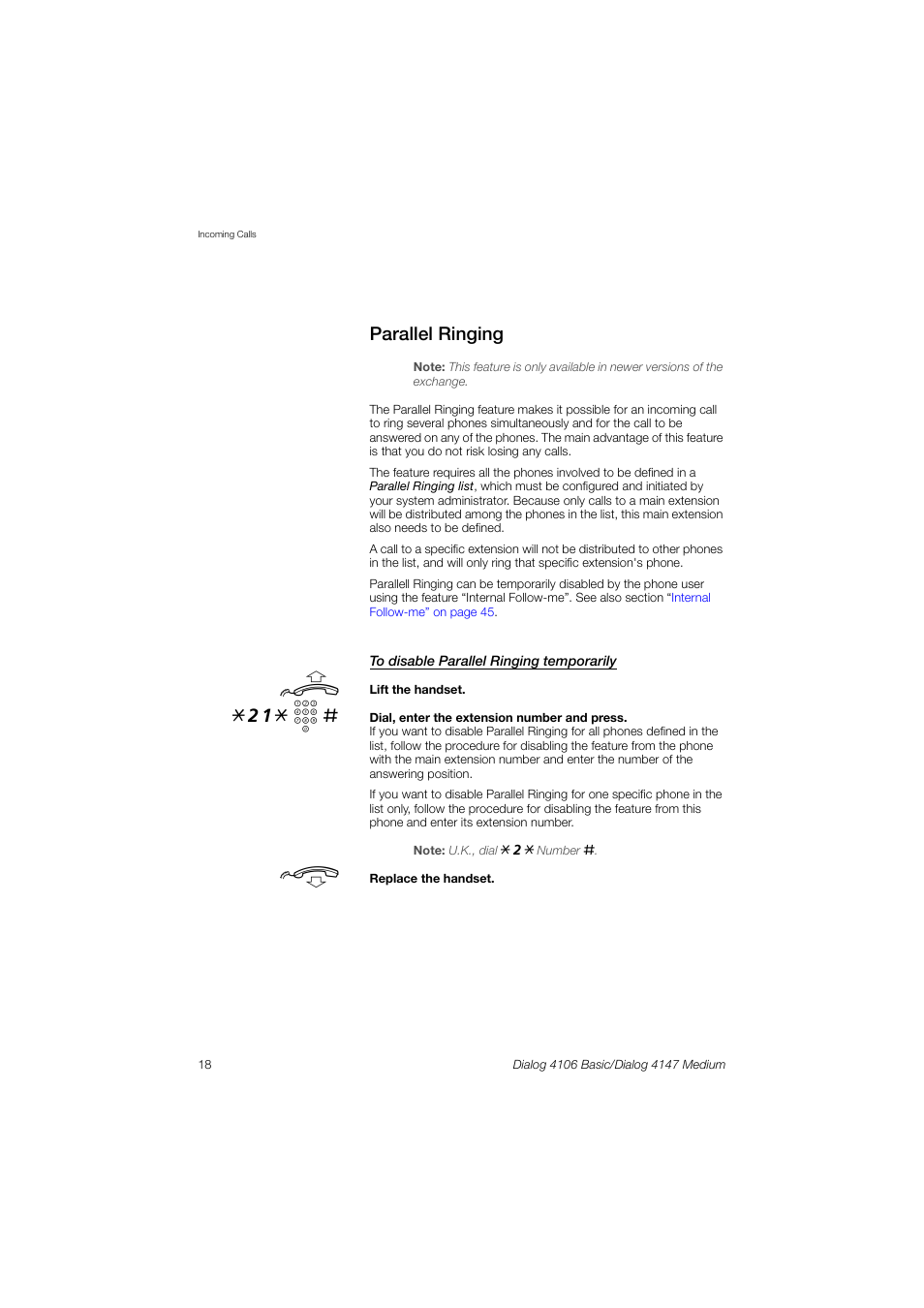 21* z | AASTRA 4147 Medium for MX-ONE (TSW) User Guide EN User Manual | Page 18 / 84