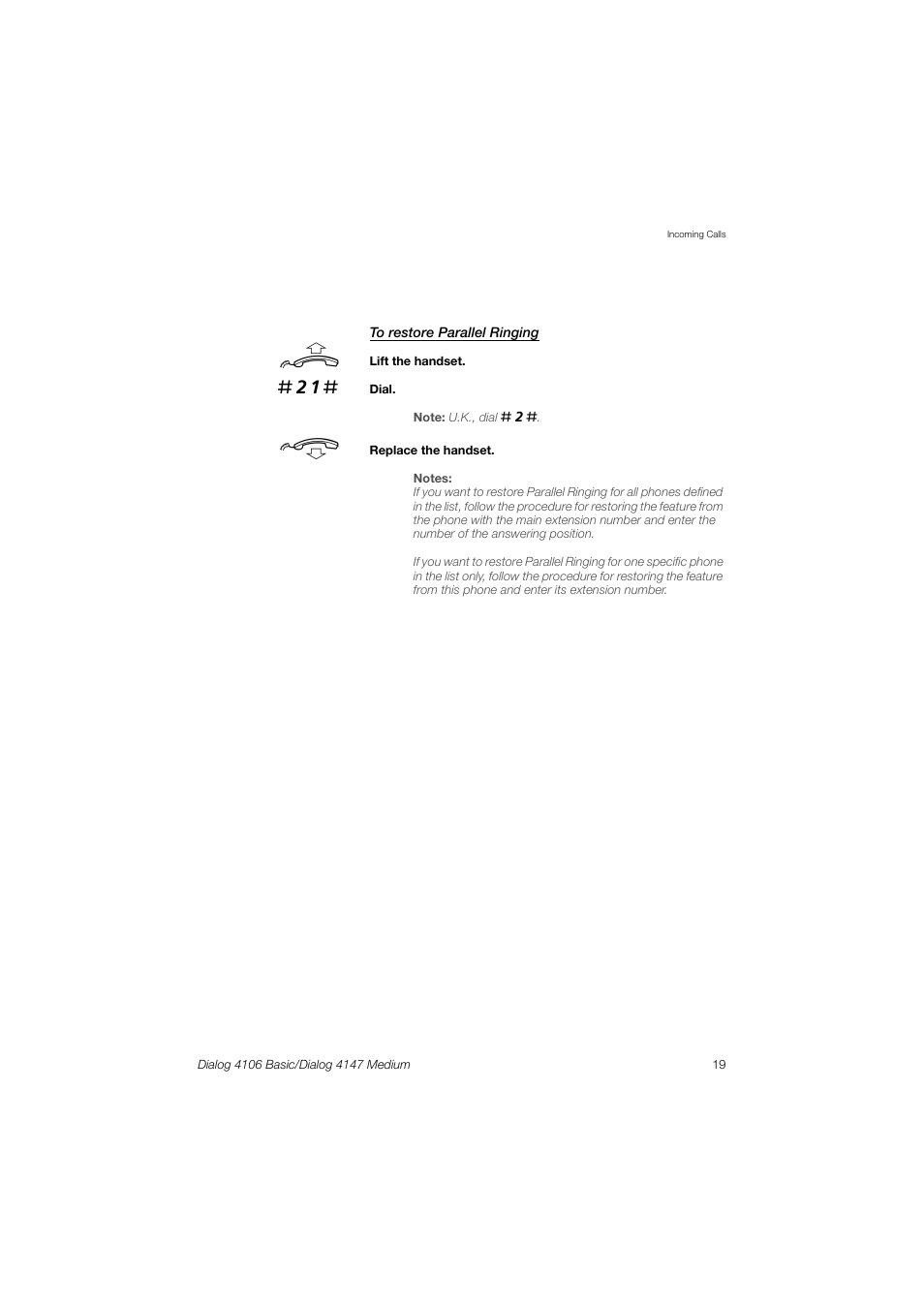 AASTRA 4147 Medium for MX-ONE (TSW) User Guide EN User Manual | Page 19 / 84