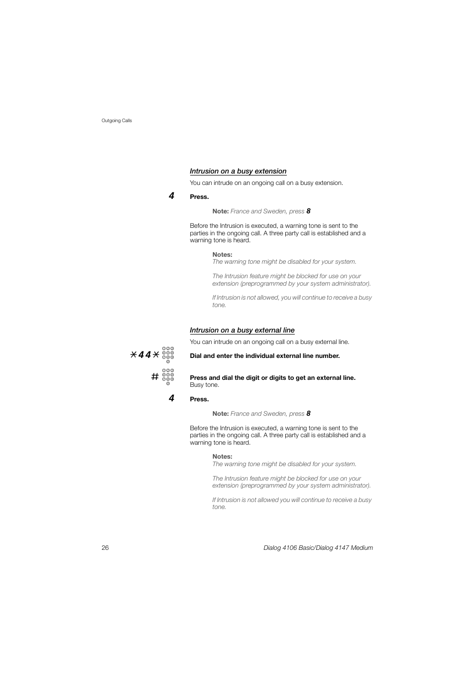 44* z | AASTRA 4147 Medium for MX-ONE (TSW) User Guide EN User Manual | Page 26 / 84