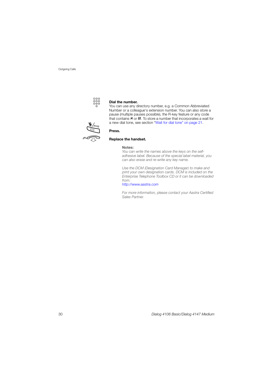 AASTRA 4147 Medium for MX-ONE (TSW) User Guide EN User Manual | Page 30 / 84