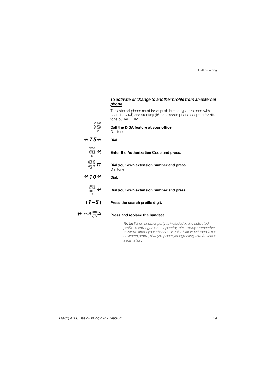AASTRA 4147 Medium for MX-ONE (TSW) User Guide EN User Manual | Page 49 / 84