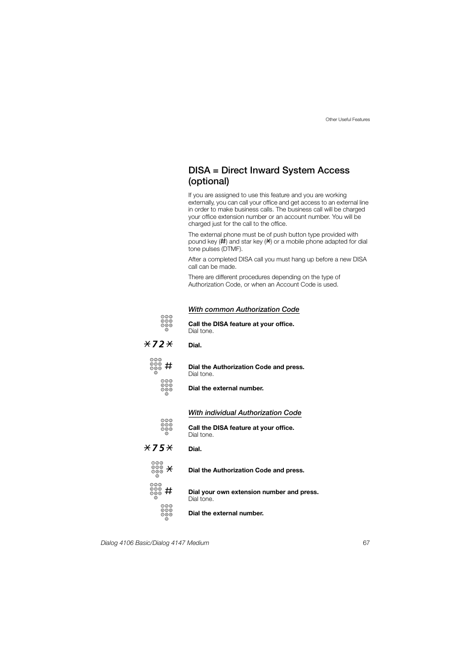 AASTRA 4147 Medium for MX-ONE (TSW) User Guide EN User Manual | Page 67 / 84