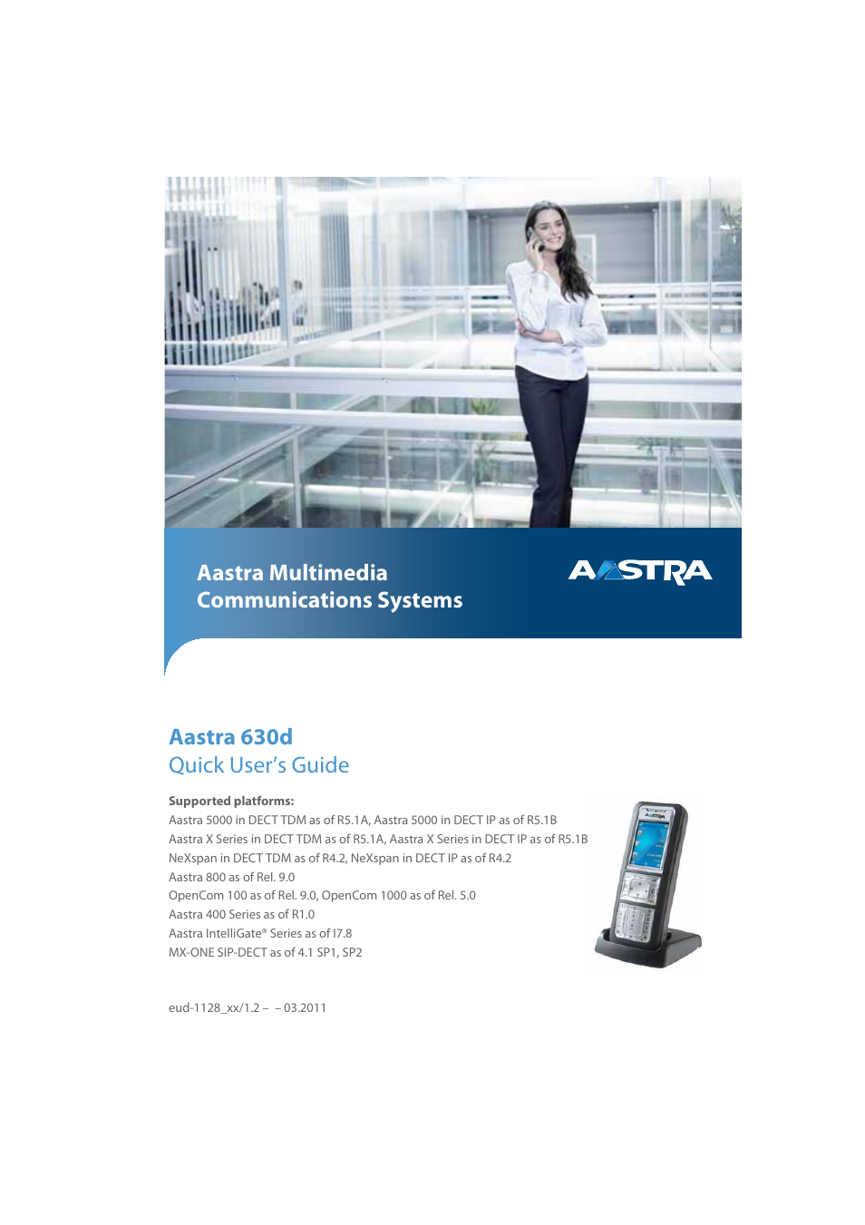 AASTRA 630 for Aastra 400 Quick User Guide User Manual | 30 pages