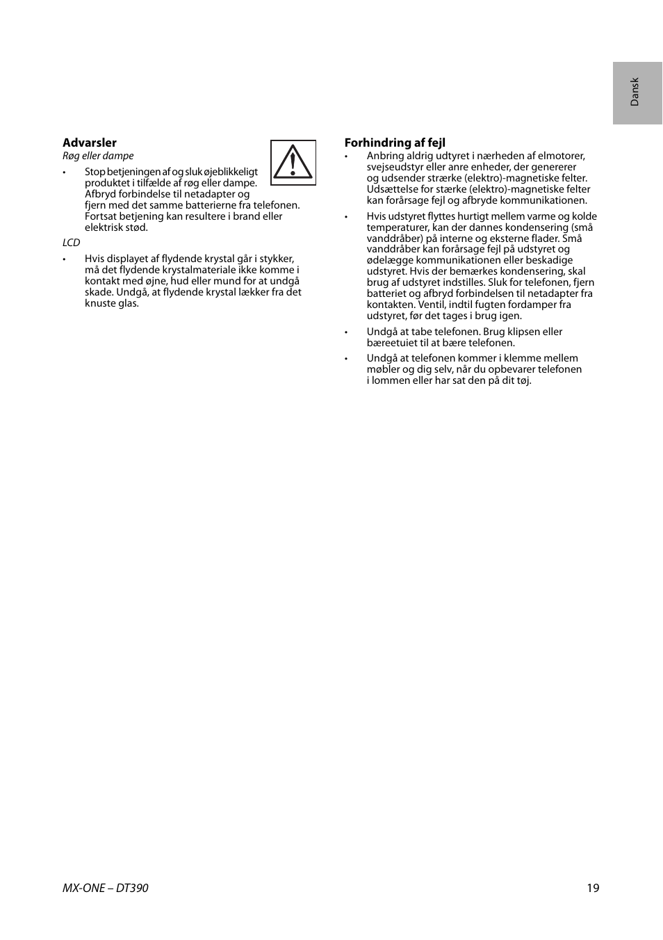AASTRA DT390 for MX-ONE Quick Reference Guide User Manual | Page 19 / 148
