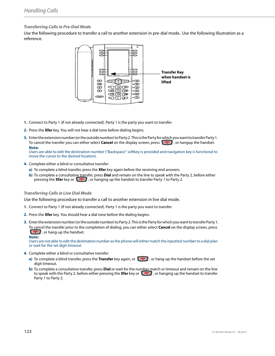 Handling calls | AASTRA 6737i User Guide EN User Manual | Page 130 / 214