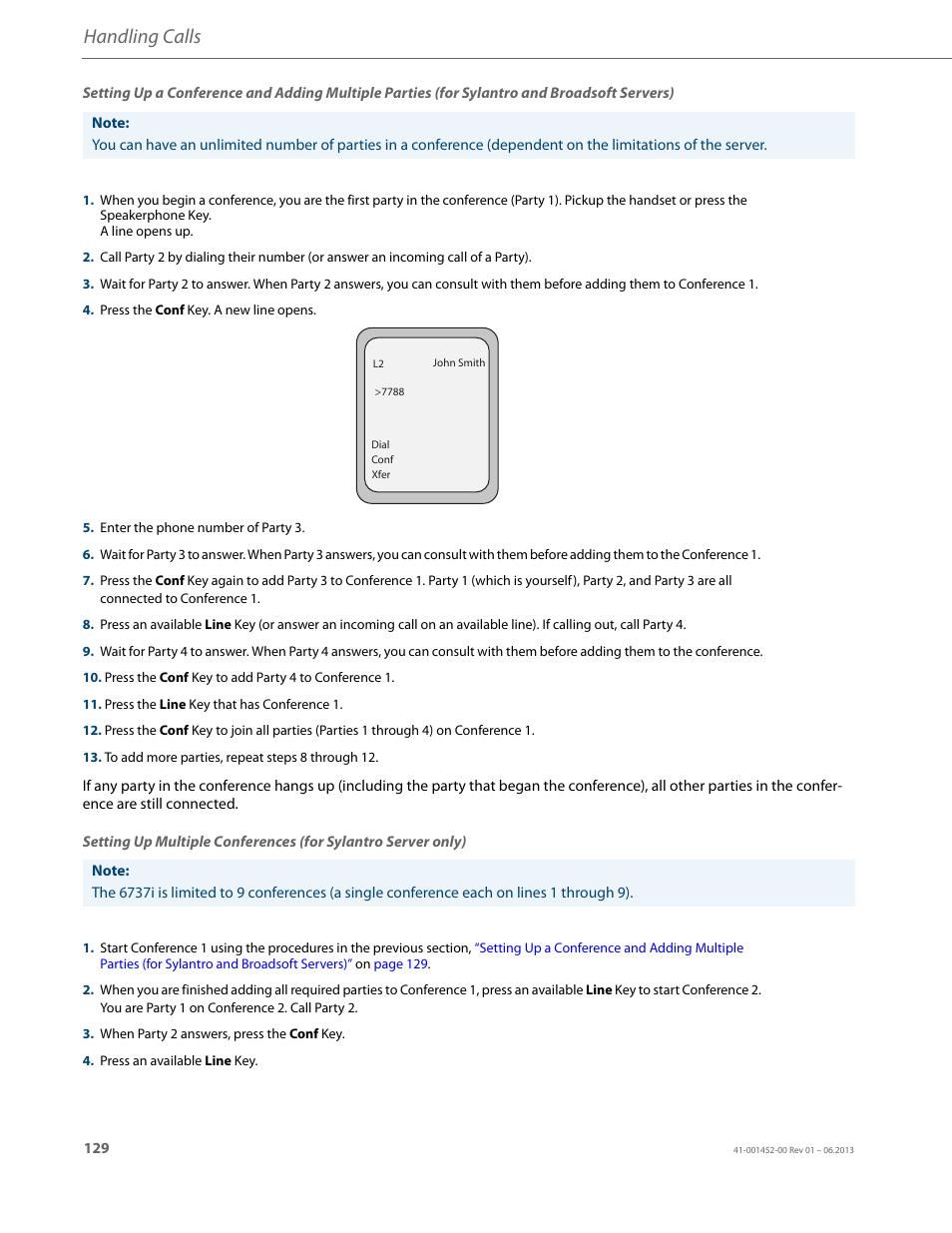 Handling calls | AASTRA 6737i User Guide EN User Manual | Page 136 / 214