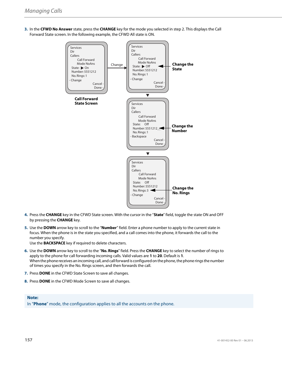 Managing calls | AASTRA 6737i User Guide EN User Manual | Page 164 / 214