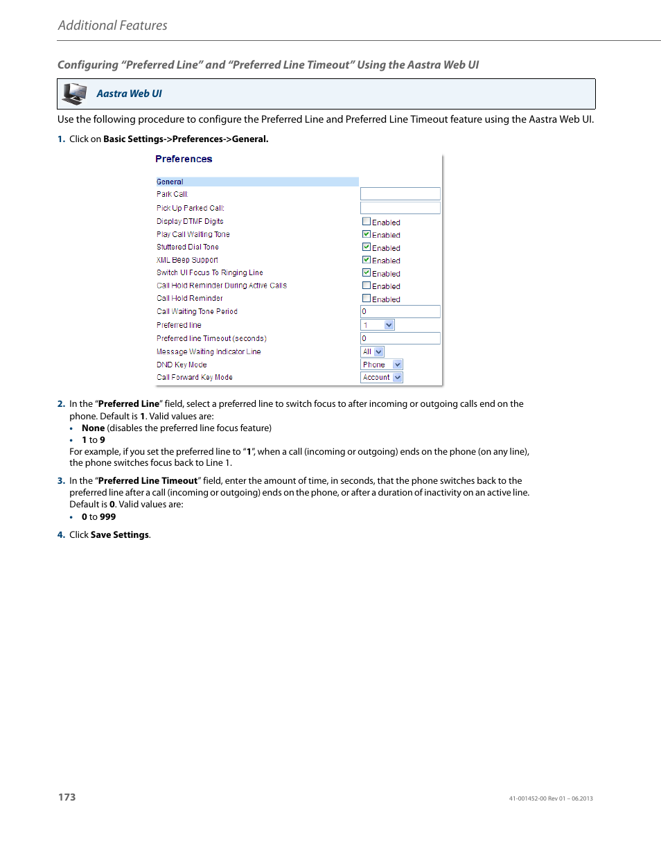 Additional features | AASTRA 6737i User Guide EN User Manual | Page 180 / 214