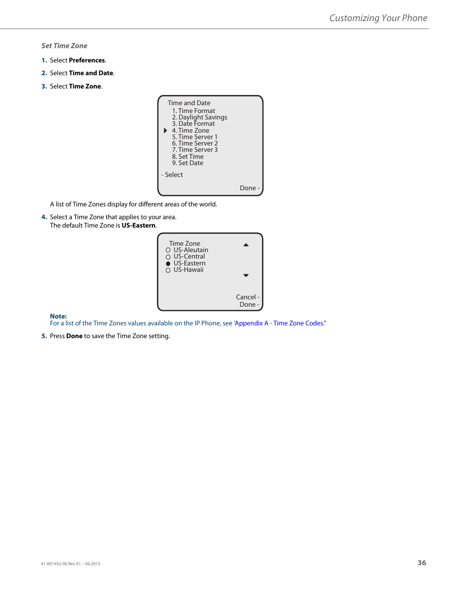 Customizing your phone | AASTRA 6737i User Guide EN User Manual | Page 43 / 214