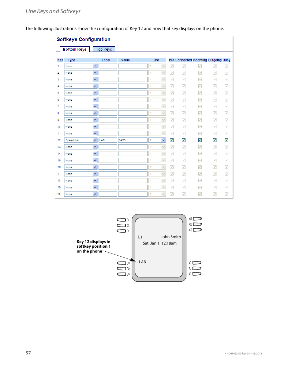 Line keys and softkeys | AASTRA 6737i User Guide EN User Manual | Page 64 / 214