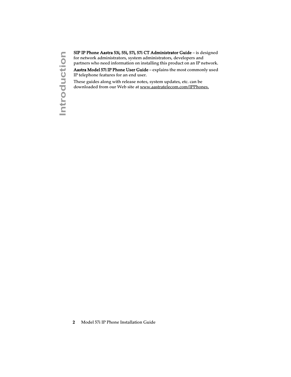 Introduction | AASTRA 6757i Installation Guide EN User Manual | Page 8 / 40
