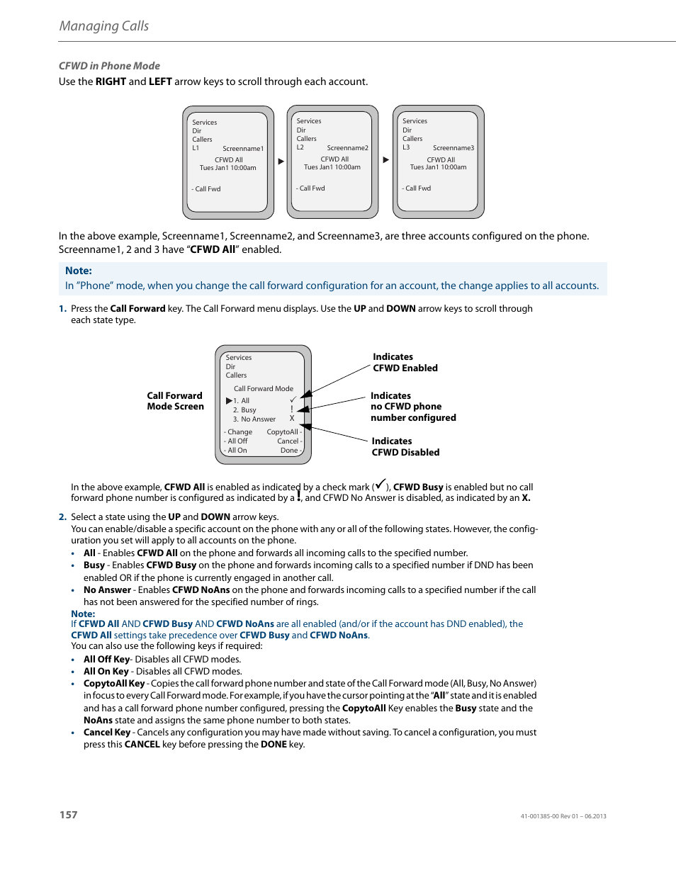 Managing calls | AASTRA 6757i User Guide EN User Manual | Page 164 / 216