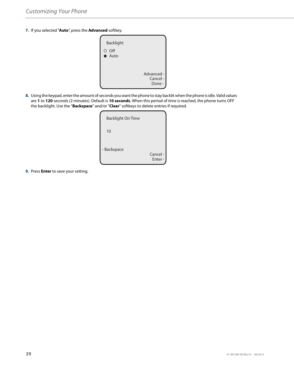 Customizing your phone | AASTRA 6757i User Guide EN User Manual | Page 36 / 216