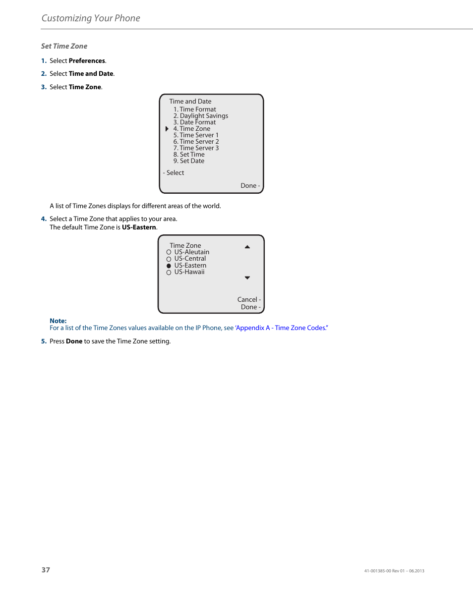 Customizing your phone | AASTRA 6757i User Guide EN User Manual | Page 44 / 216