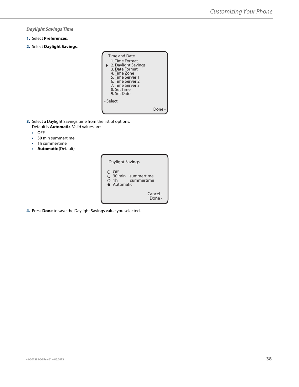 Customizing your phone | AASTRA 6757i User Guide EN User Manual | Page 45 / 216