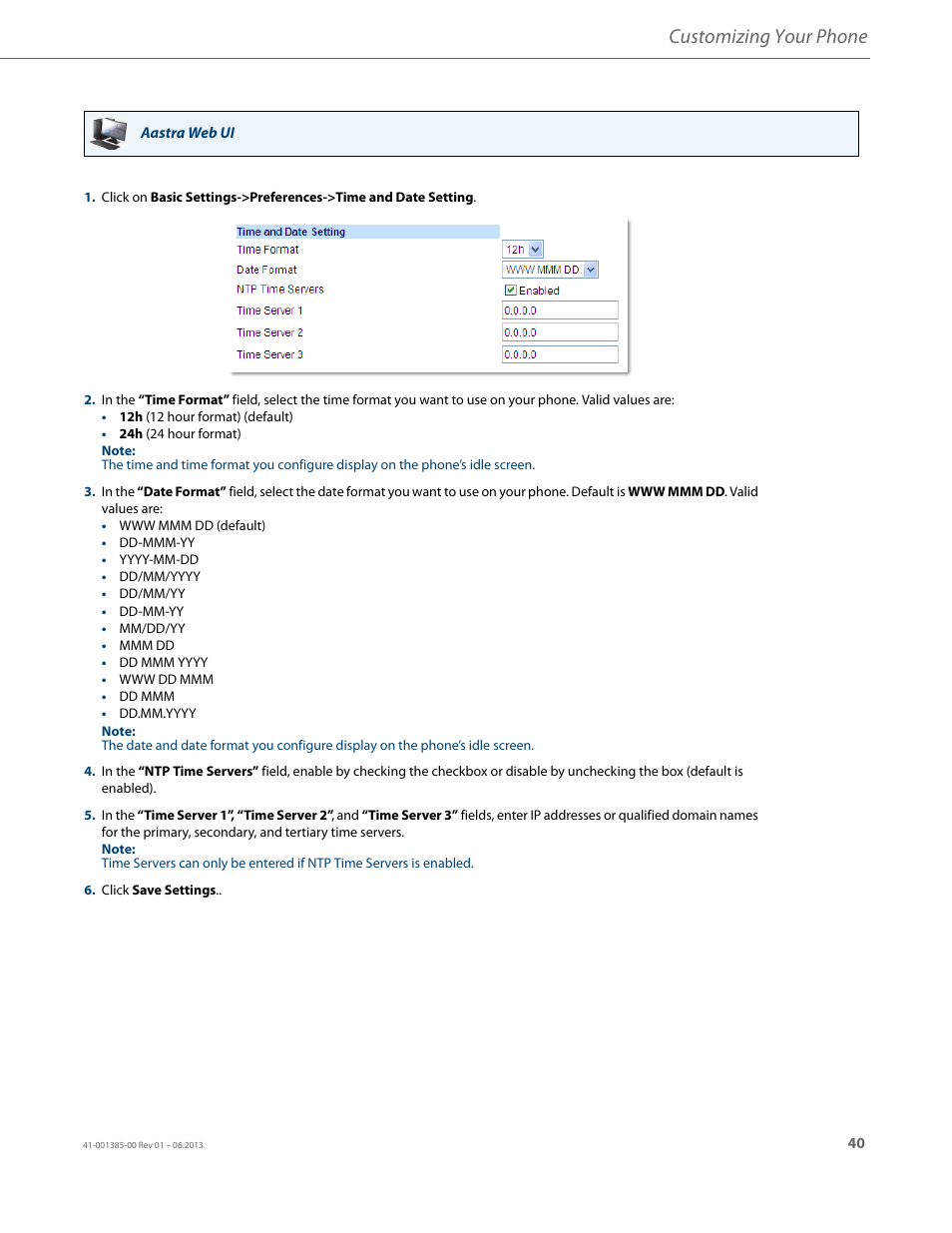 Customizing your phone | AASTRA 6757i User Guide EN User Manual | Page 47 / 216