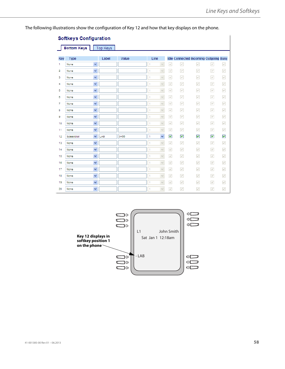 Line keys and softkeys | AASTRA 6757i User Guide EN User Manual | Page 65 / 216