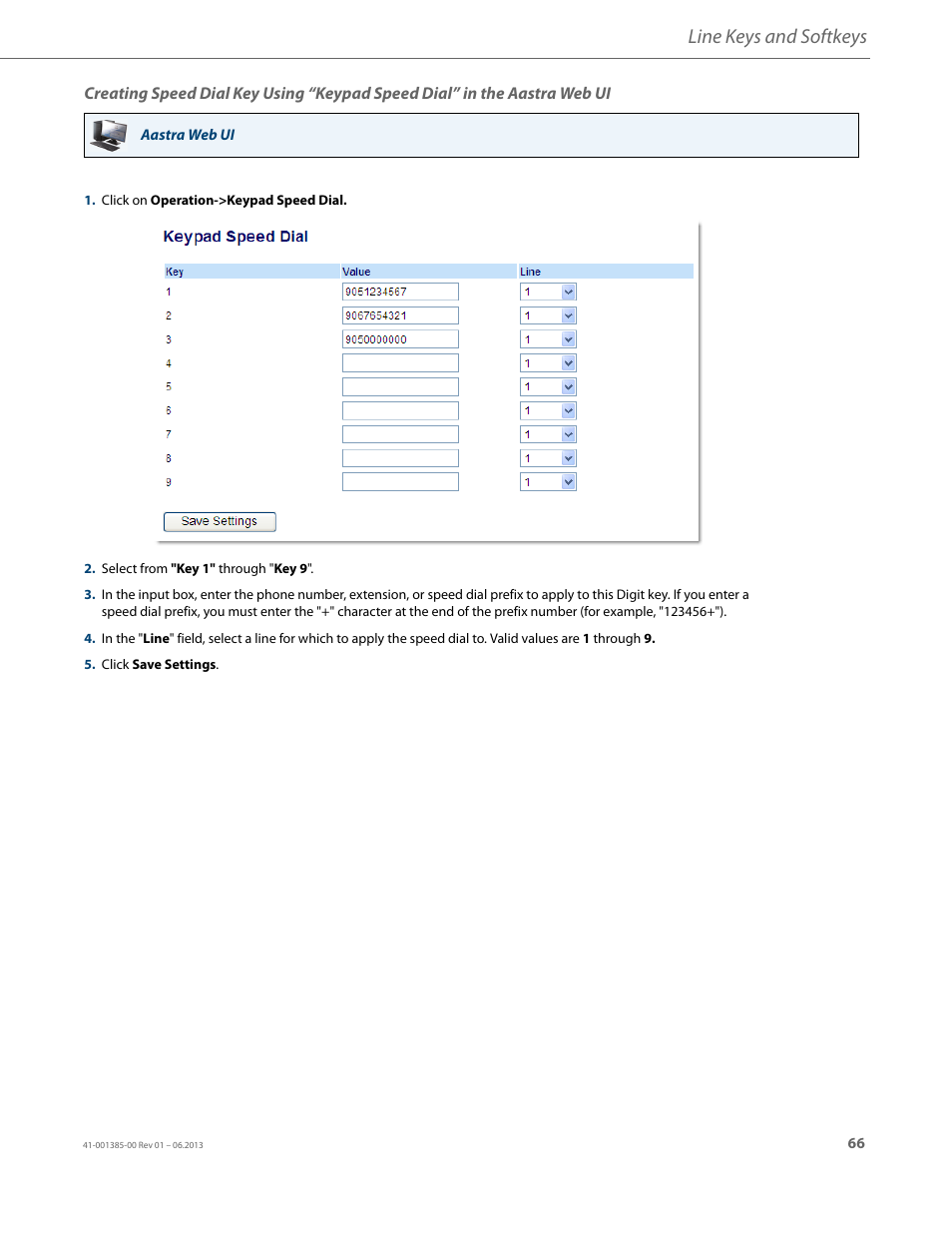 Line keys and softkeys | AASTRA 6757i User Guide EN User Manual | Page 73 / 216