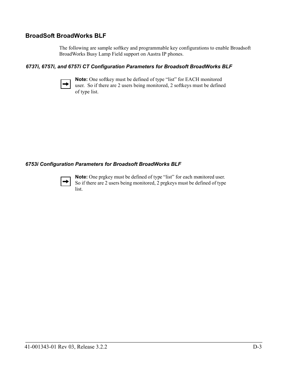 Broadsoft broadworks blf | AASTRA 6700i series, 9143, 9480i, 9480i CT SIP Administrator Guide EN User Manual | Page 1027 / 1049