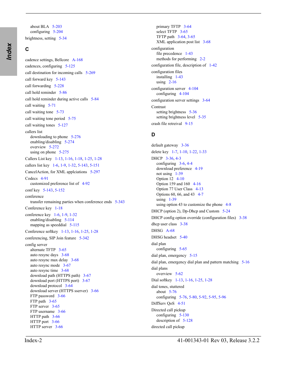 Index | AASTRA 6700i series, 9143, 9480i, 9480i CT SIP Administrator Guide EN User Manual | Page 1036 / 1049