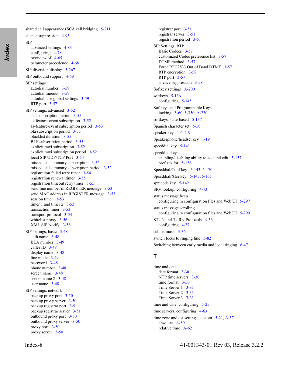 Index | AASTRA 6700i series, 9143, 9480i, 9480i CT SIP Administrator Guide EN User Manual | Page 1042 / 1049