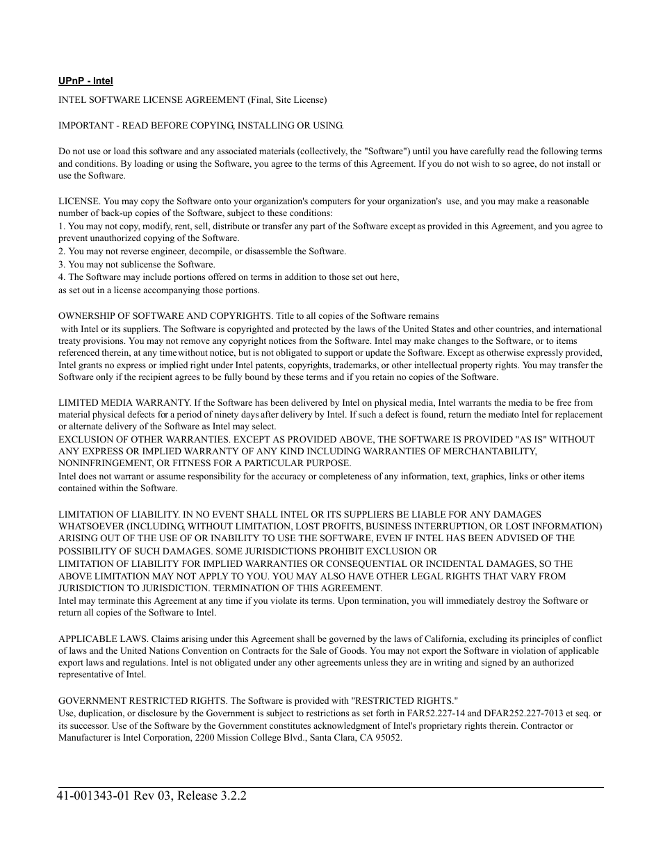 Upnp - intel | AASTRA 6700i series, 9143, 9480i, 9480i CT SIP Administrator Guide EN User Manual | Page 1048 / 1049