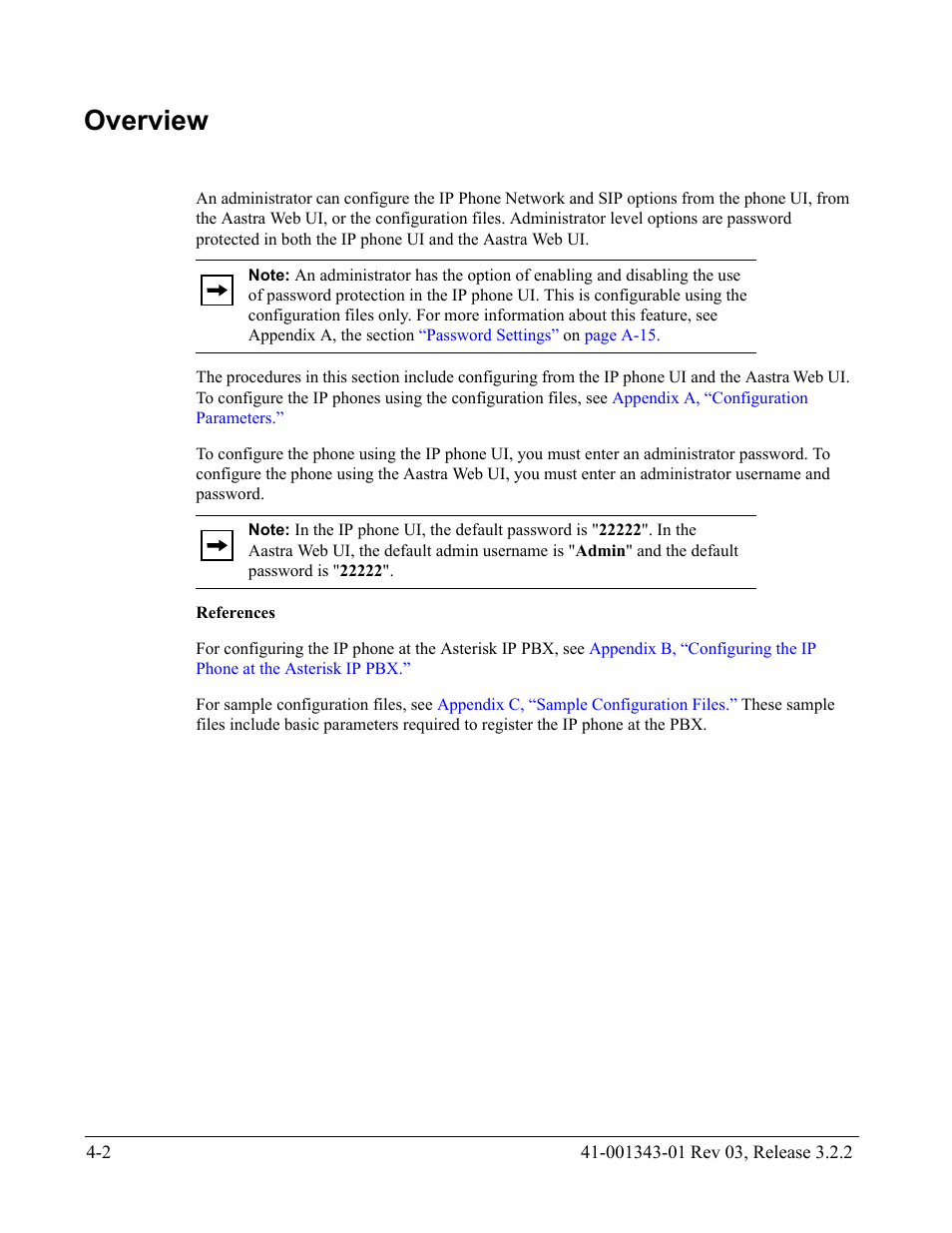 Overview, Overview -2 | AASTRA 6700i series, 9143, 9480i, 9480i CT SIP Administrator Guide EN User Manual | Page 165 / 1049