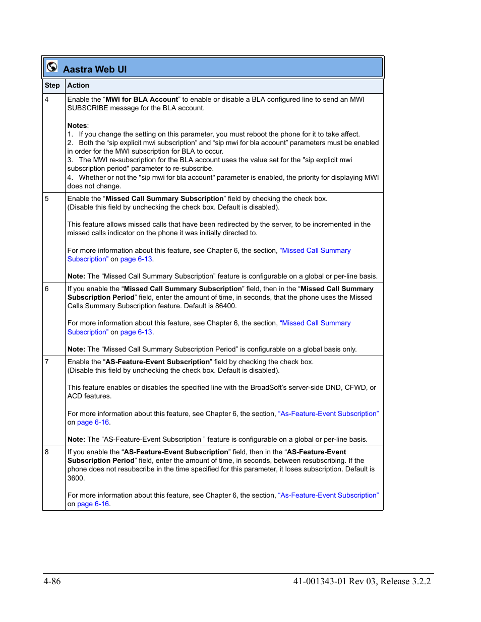 Aastra web ui | AASTRA 6700i series, 9143, 9480i, 9480i CT SIP Administrator Guide EN User Manual | Page 249 / 1049