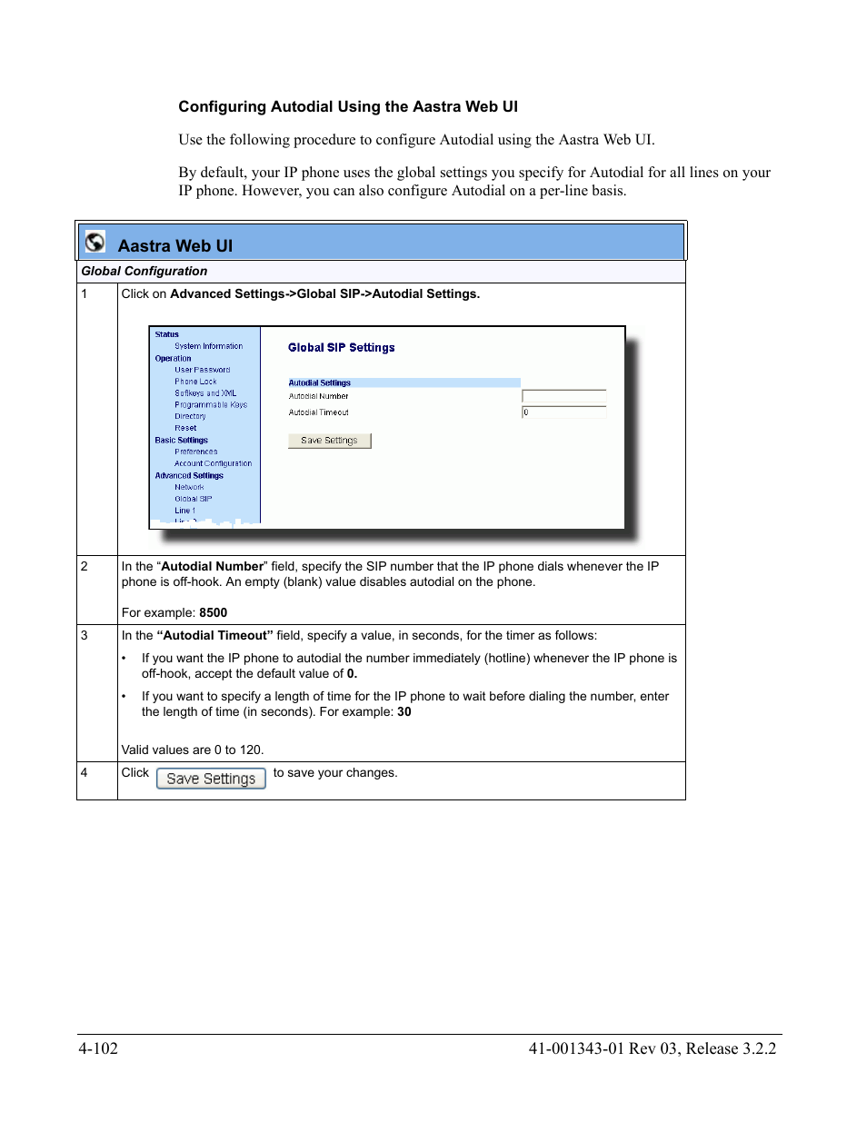 Configuring autodial using the aastra web ui | AASTRA 6700i series, 9143, 9480i, 9480i CT SIP Administrator Guide EN User Manual | Page 265 / 1049