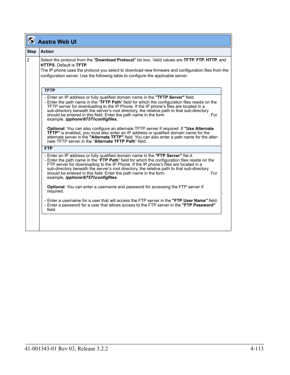 Aastra web ui | AASTRA 6700i series, 9143, 9480i, 9480i CT SIP Administrator Guide EN User Manual | Page 276 / 1049