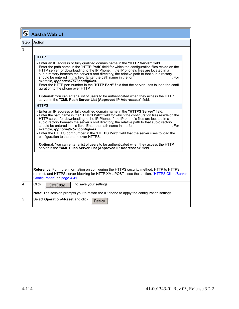Aastra web ui | AASTRA 6700i series, 9143, 9480i, 9480i CT SIP Administrator Guide EN User Manual | Page 277 / 1049