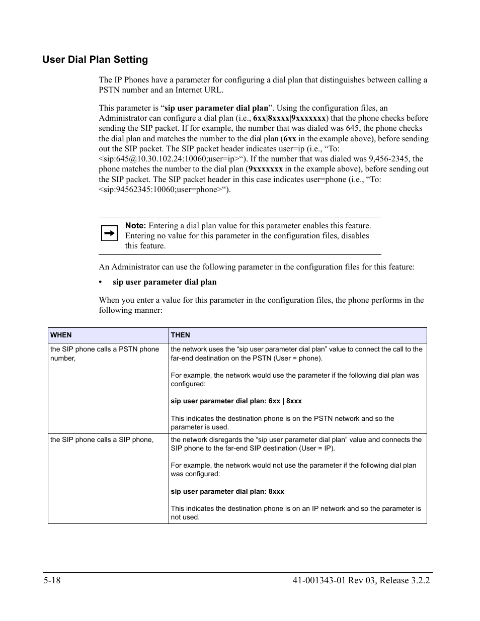 User dial plan setting, User dial plan setting -18 | AASTRA 6700i series, 9143, 9480i, 9480i CT SIP Administrator Guide EN User Manual | Page 295 / 1049