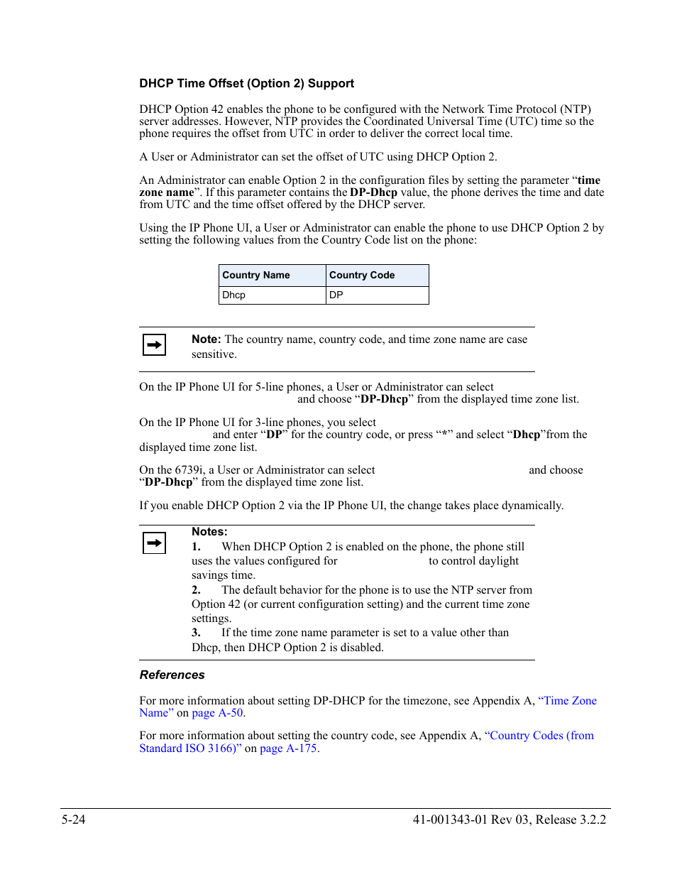 Dhcp time offset (option 2) support | AASTRA 6700i series, 9143, 9480i, 9480i CT SIP Administrator Guide EN User Manual | Page 301 / 1049