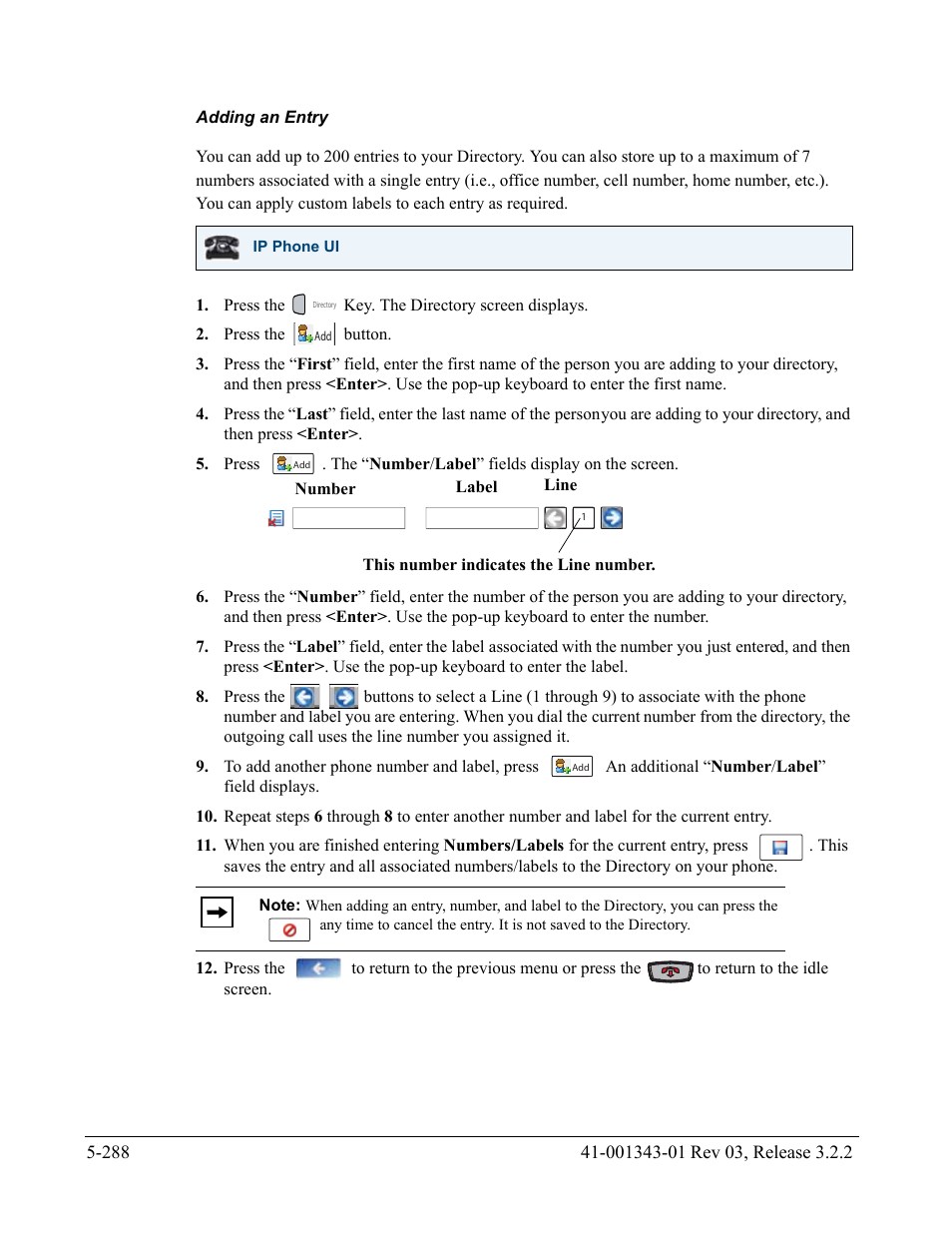 Adding an entry | AASTRA 6700i series, 9143, 9480i, 9480i CT SIP Administrator Guide EN User Manual | Page 565 / 1049