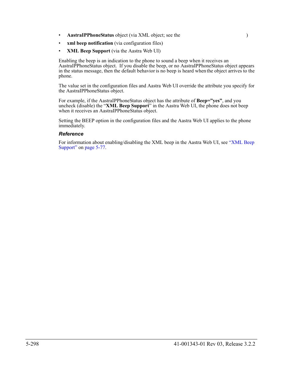 Reference | AASTRA 6700i series, 9143, 9480i, 9480i CT SIP Administrator Guide EN User Manual | Page 575 / 1049